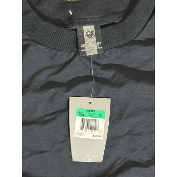 Nike Golf Pullover Mens XL Black ClimaFit Windbreaker Jacket Lightweight W/Tags - Picture 8 of 8